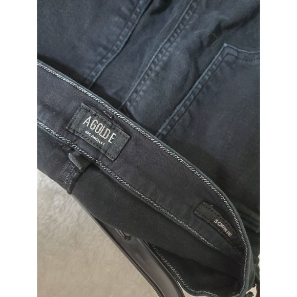 Agolde Black Sophie Skinny Jeans Raw Hem 26 36832, A003-2022 - Picture 9 of 9